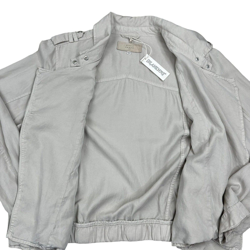 NWOT Anthropologie Blank NYC Breezy Moto Jacket Size XL White Sand Tan - Picture 10 of 13